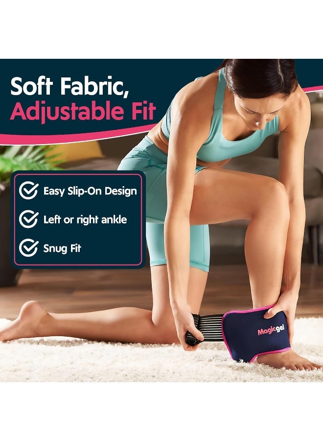 Magic Gel 2 x Ice Packs for Sports Injuries with Adjustable Wrap-Around Strap | Flexible Ice Pack Set for Muscle Pain, Sciatica Relief and More | Reusable Cold Compress Kit with Hot and Cold Packs - Image 3